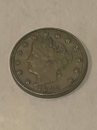 1883 No Cents 5c Liberty Nickel - Nice Coin