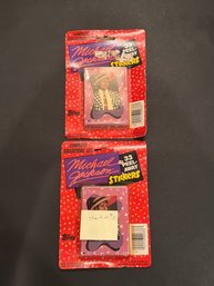 1984 Sealed Topps Michael Jackson 33 Peel Away STICKERS Card Set Lot Of 2