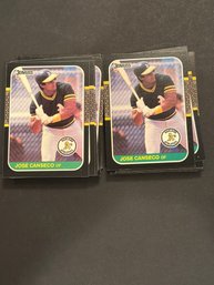 1987 Donruss And Leaf Jose Canseco Baseball Card Lot Of 50