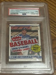 1984 Fleer PSA 7 Cello Pack Valenzuela On Top!