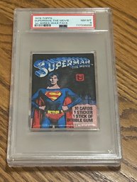 1978 Topps PSA 8 Superman The Movie 1st Series Wax Pack