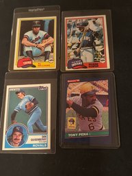 Baseball Card ERROR!! BlankBack!!  Lot Of 4