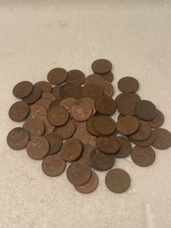 1960s Canadian Pennies - Lot Of 65