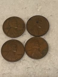 1940 Wheat Pennies - Lot Of 4 - No Mint Mark