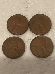 1940 Wheat Pennies - Lot Of 4 - No Mint Mark