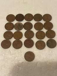 1941 D Wheat Pennies - Lot Of 21