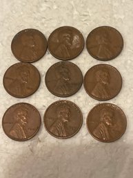1941 Wheat Pennies - Lot Of 9 -No Mint Mark