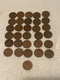 1948 S Wheat Pennies - Lot Of 31
