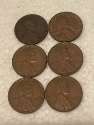 1948 Wheat Pennies - Lot Of 6 -No Mint Mark