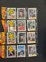 1989 Topps Baseball Rack Pack Lot Of 4