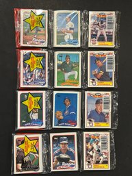 1989 Topps Baseball Rack Pack Lot Of 4