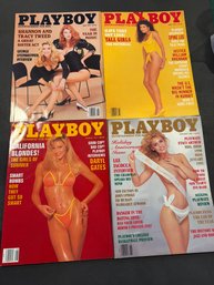 Playboy Magazine 1991 Lot Of 4