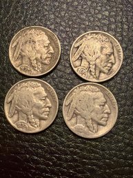 1936 And 1929 Buffalo Nickel Lot Of 4.