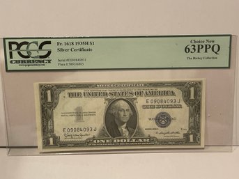 $1 - 1935-H Silver Fr. 1618 Grade PCGS 63 PPQ