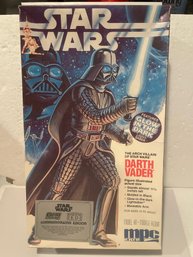 MPC STAR WARS DARTH VADER PLASTIC MODEL KIT W/ GLOW-IN-THE-DARK LIGHT-SABER