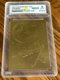 Star Wars Millenium Falcon 1995 Score Board 23KT Gold Card