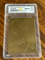Star Wars Millenium Falcon 1995 Score Board 23KT Gold Card