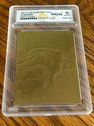 Star Wars Darth Vader 1996 Score Board  23KT Gold Card