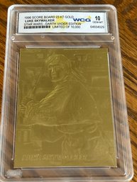 Star Wars Luke Skywalker 1996 Score Board 23KT Gold Card
