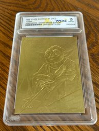 Star Wars Yoda 1996 Score Board 23KT Gold Card