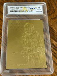 Star Wars Chewbacca 1996 Score Board 23KT Gold Card