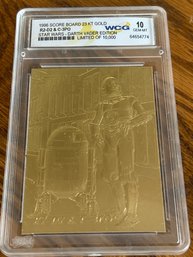 Star Wars R2-D2 & C-3PO 1996 Score Board 23KT Gold Card