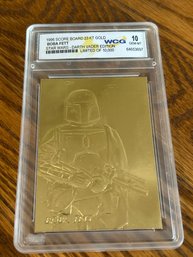 Star Wars Boba Fett 1996 Score Board 23KT Gold Card