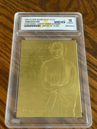 Star Wars Princess Leia 1996 Score Board 23KT Gold Card