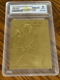 Star Wars Han Solo 1996 Score Board 23KT Gold Card