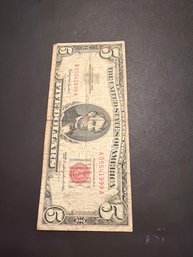1953 Red Seal Five Dollar Bill