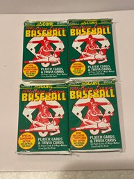 1991 Score Baseball Card Packs Lot Of 4
