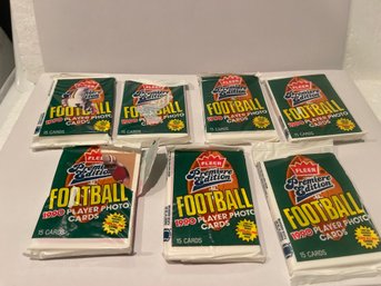 1990 Fleer Football  Wax Packs Lot Of 7