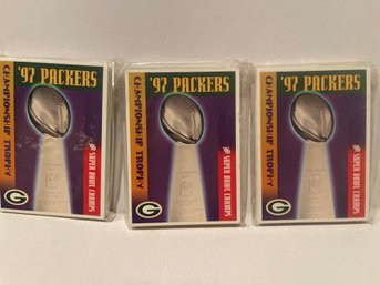 Lot Of 3 1997 GREEN BAY PACKERS POLICE TEAM SETS FAVRE Racine County Sheriff
