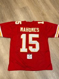 Patrick Mahomes Autograghed Jersey  With COA!