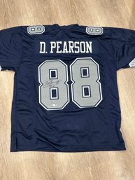 Drew Pearson Autographed Cowboys Jersey With COA