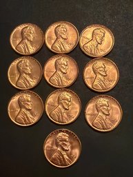 1961 P Lincoln Penny BU Lot Of 10.