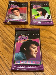 1992 Elvis Series 1 Lot Of (3) Unopened Packs