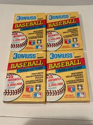 1991 Donruss Baseball Card Packs Lot Of 4