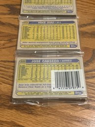 1987 Topps Baseball Rack Pack With Canseco Rookie, HOF Henderson And HOF Murray All Showing!!