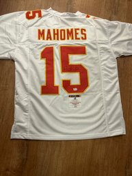 Patrick Mahomes Autograghed Jersey  With COA!