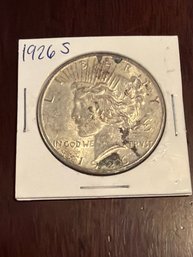 1926 S Silver Peace Dollar