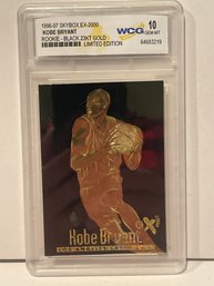 Graded Gem-Mint 10 KOBE BRYANT 1996 Skybox 23K Black Gold ROOKIE Card