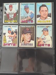 1967 Topps Baseball Card Lot Of 6
