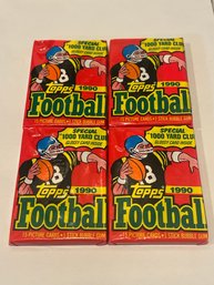 1990 TOPPS FOOTBALL Wax Packs Lot Of -4