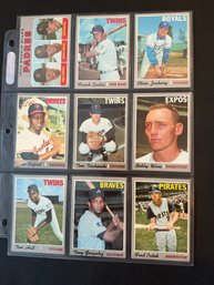 1970 Topps Baseball Card Lot Of 9