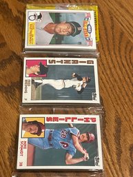 1984 Topps Baseball Rack Pack W BOTH Schmidt AND Winfield Showing!