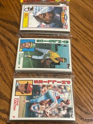 1984 Topps Baseball Rack Pack W BOTH  Rickey Henderson AND Steve Carlton Showing!