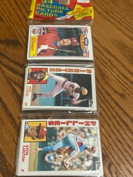 1984 Topps Baseball Rack Pack W BOTH  Ryne Sandberg AND Steve Carlton Showing!