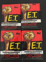 1982 Topps - E.T. The Movie Sealed Wax Pack Lot Of 4