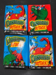 1988 Topps Dinosaurs Attack Wax Pack Lot Of 6